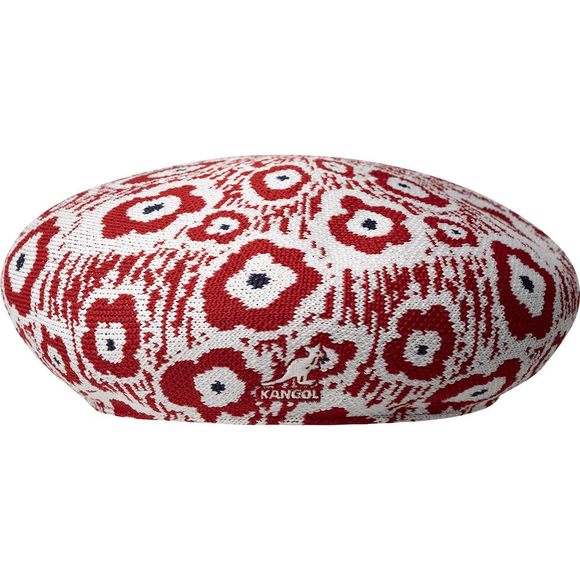 Retro Flower Beret - Red/l😊